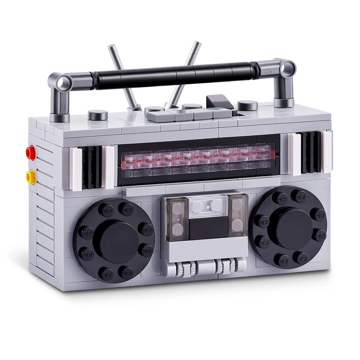 Конструктор Max полімерний 12,5х30х37,5 см серія Retro Касетний магнітофон 157 деталей