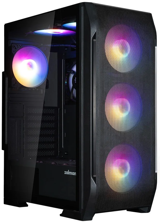 Корпус Zalman чорний Mid Tower скло RGB 7 вентиляторів ATX mini-ITX micro-ATX