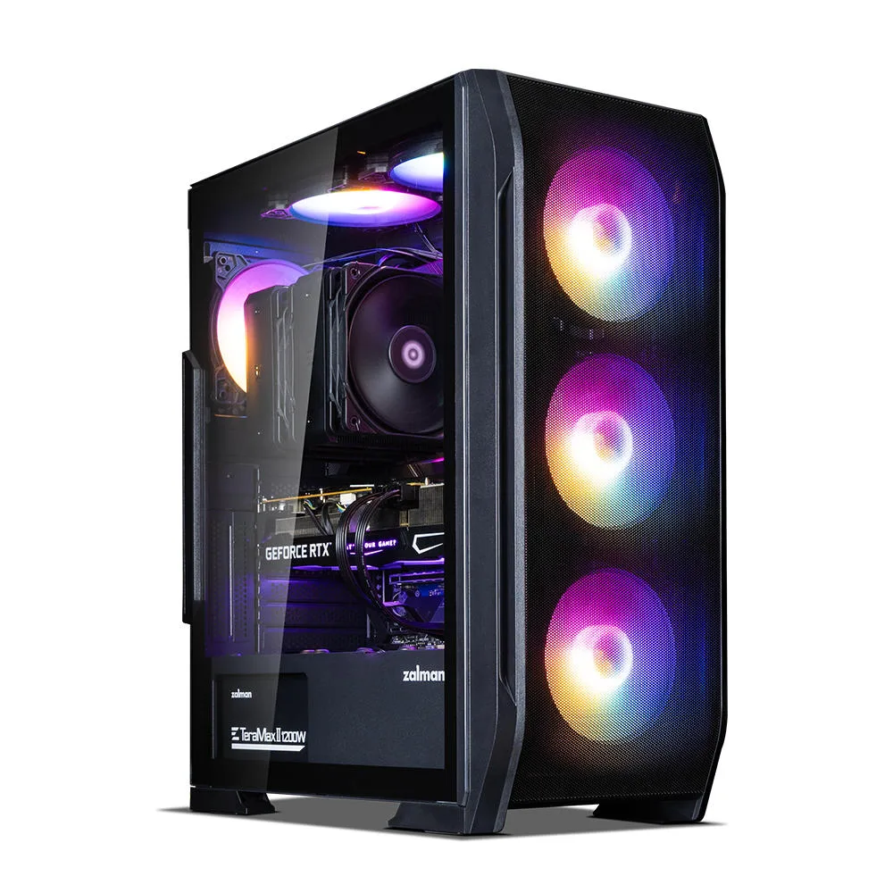 Корпус Zalman чорний Mid Tower скло RGB 7 вентиляторів ATX mini-ITX micro-ATX