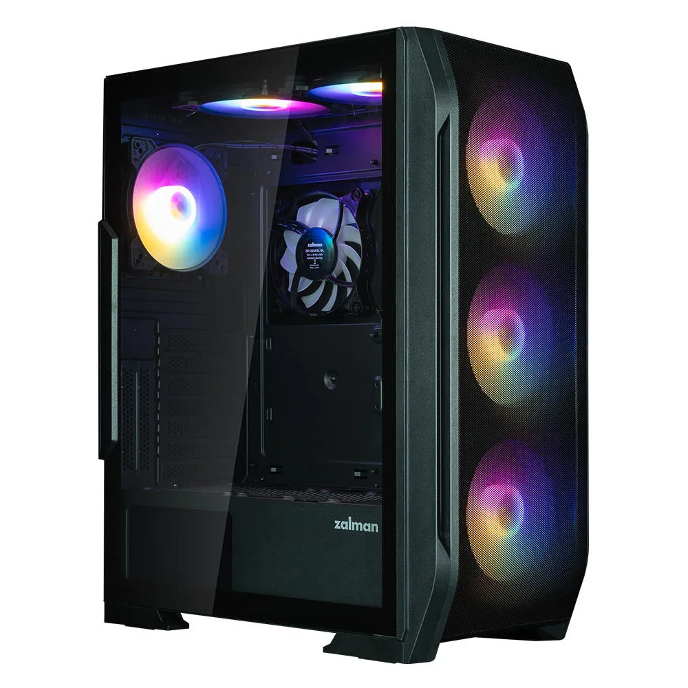 Корпус Zalman чорний Mid Tower скло RGB 7 вентиляторів ATX mini-ITX micro-ATX