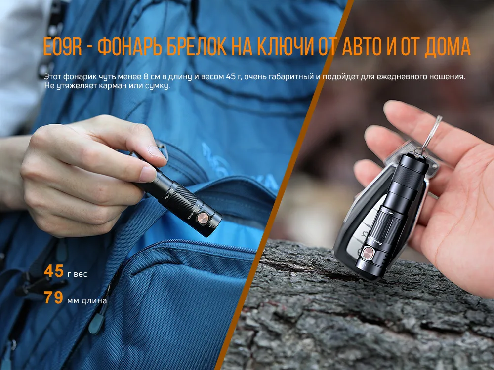 Ліхтар ручний Fenix алюміній 79х19х18 мм білий 600 лм