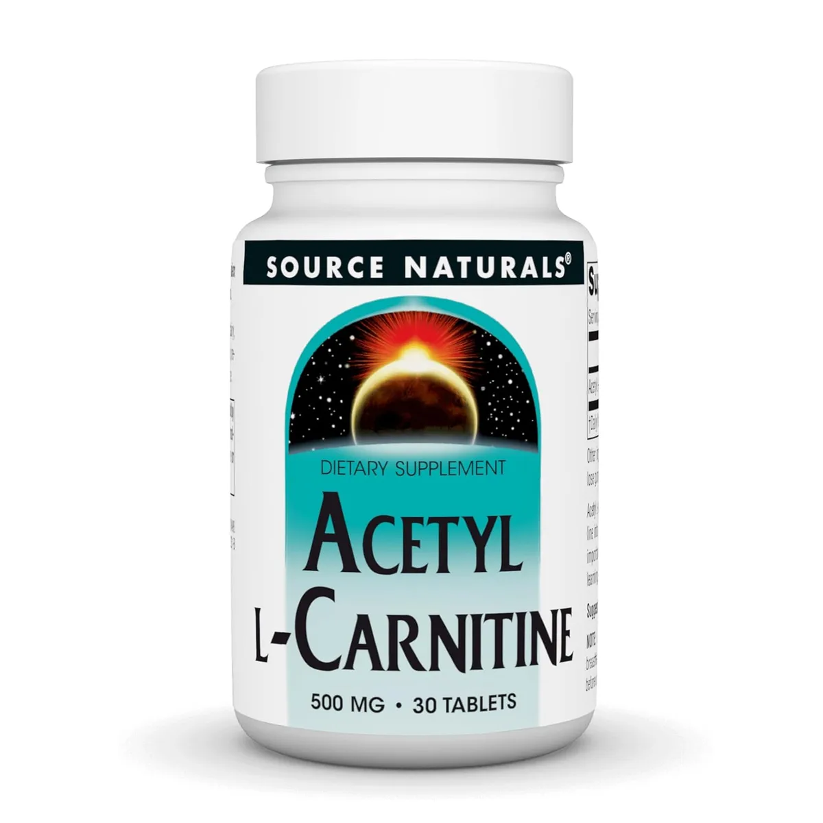 Ацетил L-Карнітин Source Naturals 500 мг 30 таблеток Вегетаріанська формула