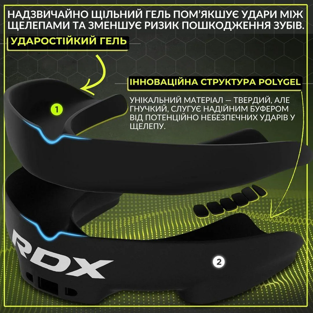 Капа RDX Inc термопластик однощелепна 12+ чорна