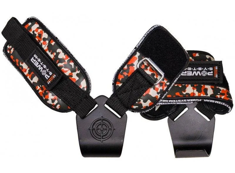 Гаки для тяги Active Point натуральна шкіра L Camo Black Red