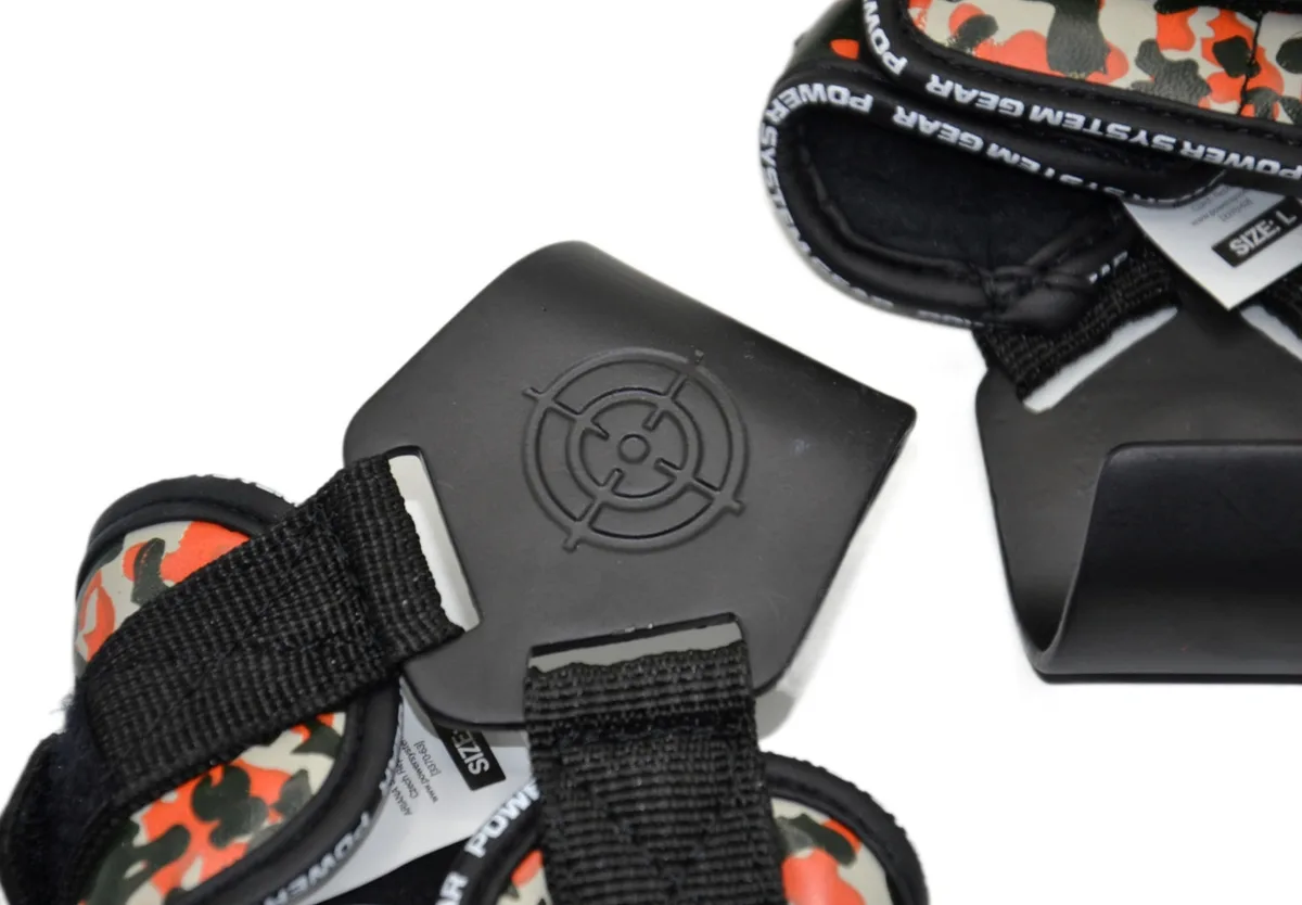 Гаки для тяги Active Point натуральна шкіра L Camo Black Red