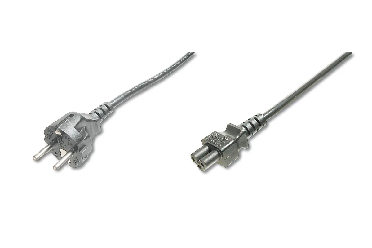 Кабель живлення DIGITUS Schuko CEE 7/7 (Typ-F) - C5 M/F, 1.2м, чорний