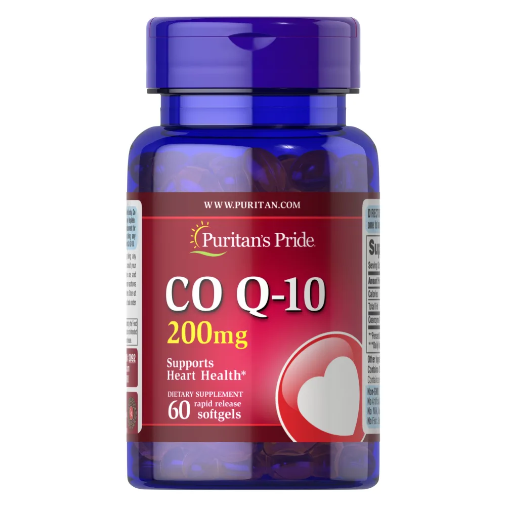 Q-SORB Co Q-10 200 mg 60 мягких капсул с быстрым высвобождением пуритан прайд