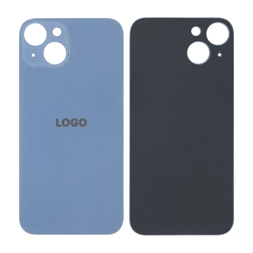 Задняя крышка Apple Original Quality 14 синяя большой вырез под камеру.
