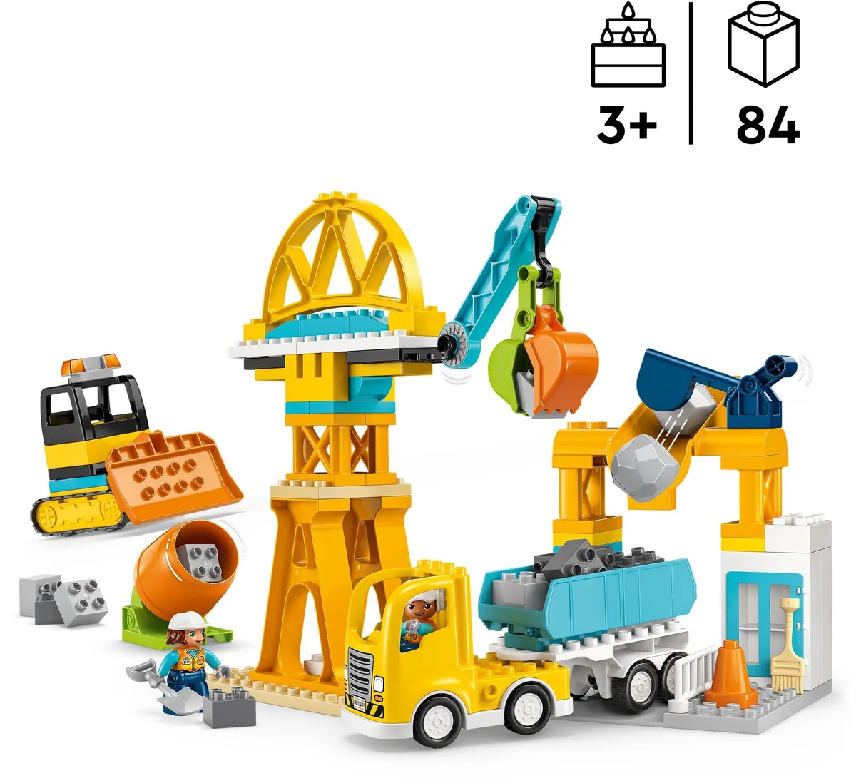 Конструктор LEGO DUPLO Town 3-в-1 Будівельний майданчик і техніка