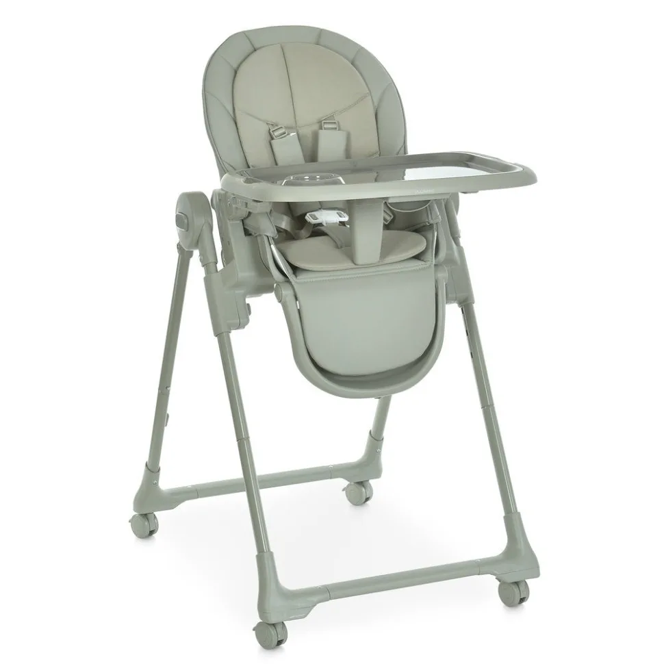 Детский стульчик для кормления El Camino экокожа 86х58х111 см Nude Green