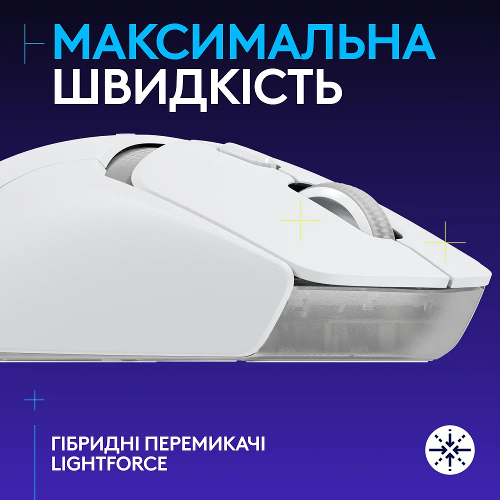 Миша Logitech оптична бездротова середня 68 г біла Bluetooth USB