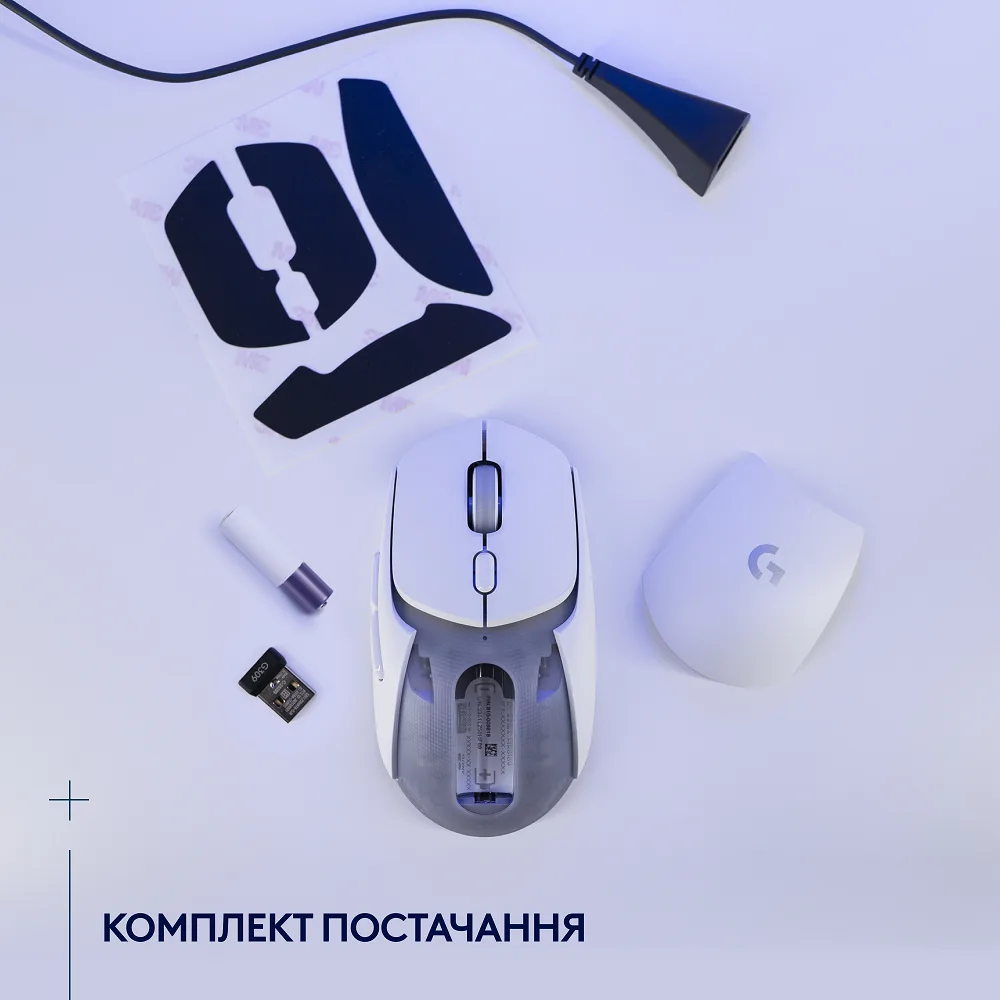 Миша Logitech оптична бездротова середня 68 г біла Bluetooth USB