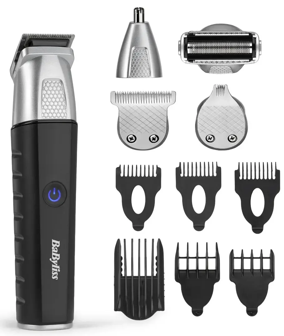 Набір для стрижки Babyliss Lithium Power: для бороди, вусів, голови, носа та тіла, акумуляторний, з вібраційним мотором.