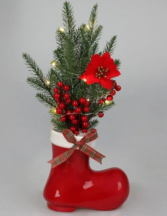 Декоративна композиція Bona кераміка 22х19х37 см біла з LED підсвіткою