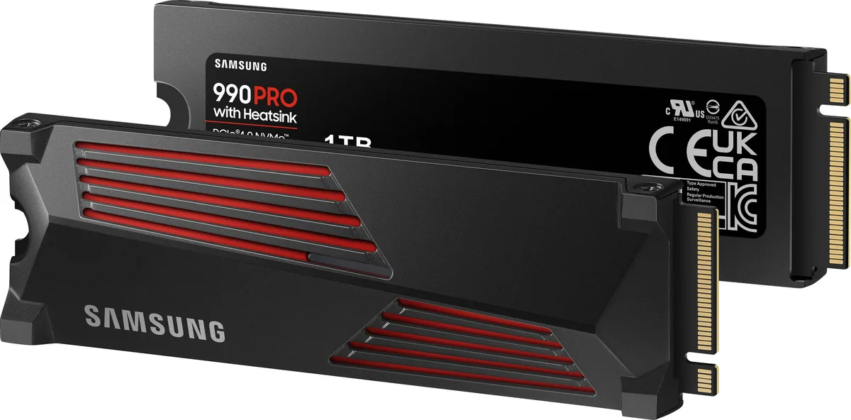 Накопичувач SSD Samsung M.2 1TB 3D NAND PCIe 4.0 з радіатором