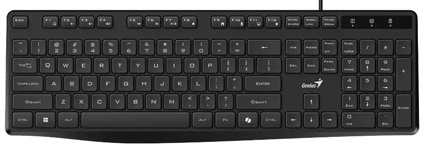 Клавіатура Genius дротова USB 435,7х140,2 мм Чорна