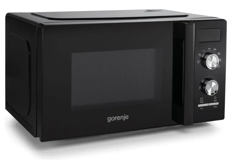Мікрохвильова піч Gorenje соло 20 л чорна 800 Вт механічне керування