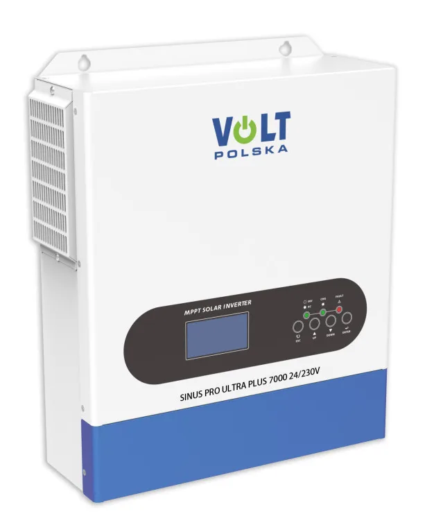 Сонячний інвертор Volt Polska 7000W 24V 100A MPPT білий