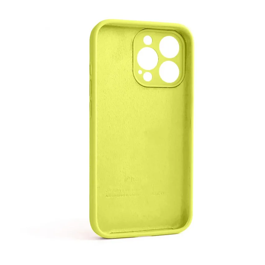 Чохол силіконовий для Apple iPhone 13 Pro  жовтий закрита камера