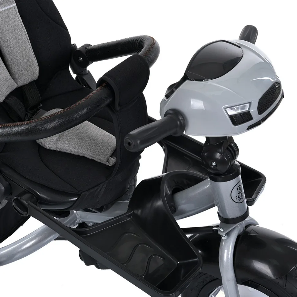 Дитячий триколісний велосипед Turbo Trike сталь 12 дюймів сірий