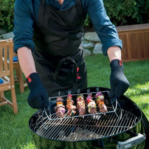 Жаростойкие перчатки Weber арамидное волокно L/XL черные красные
