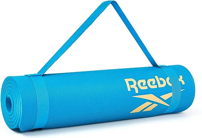 Килимок Reebok ПВХ 176х61х0,8 см блакитний для тренувань біг та фітнесу