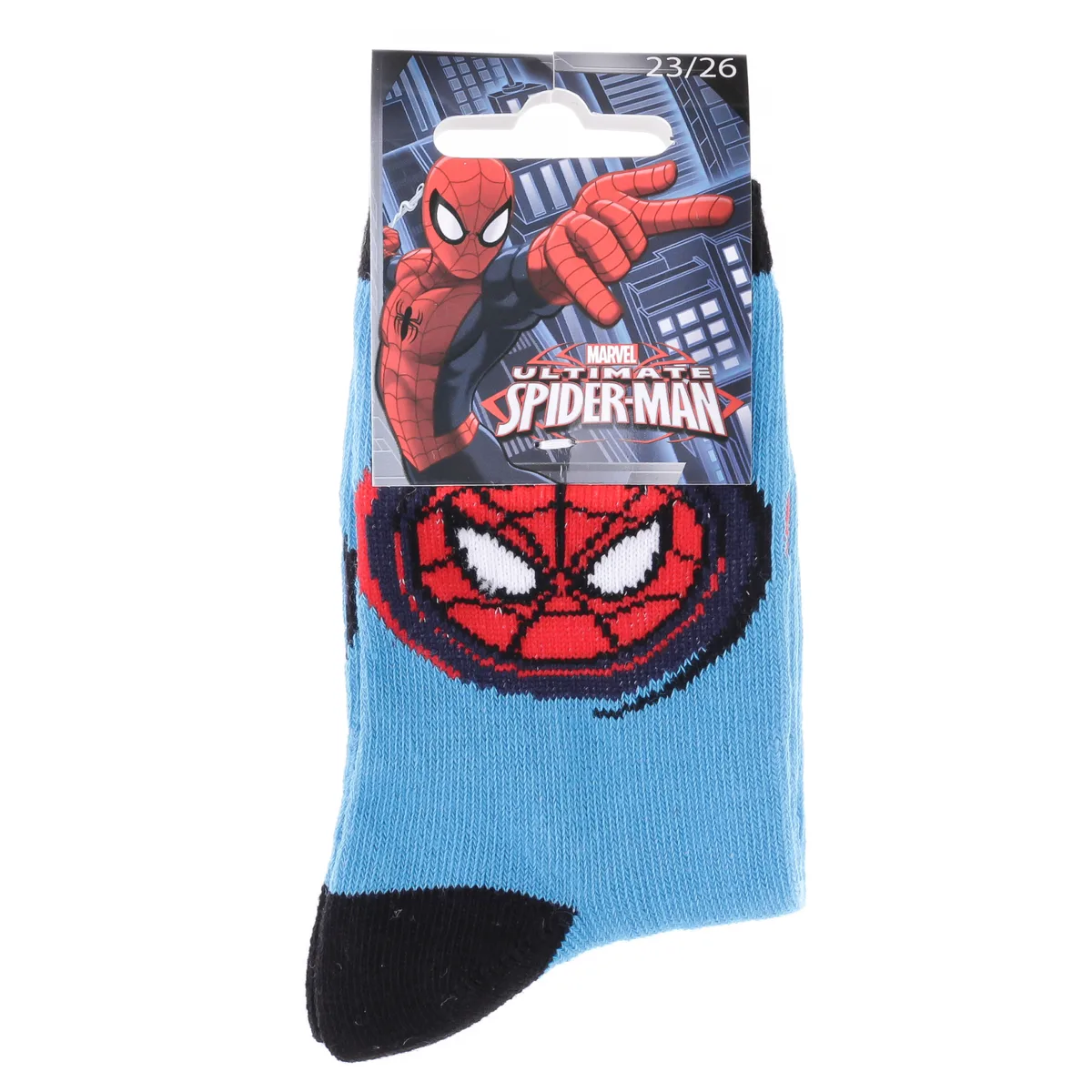 Шкарпетки SPIDER MAN бавовна 23-26 блакитний