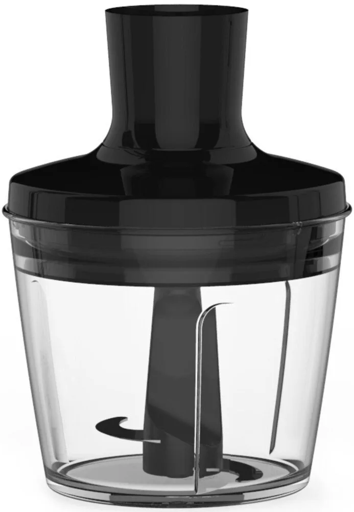 Блендер Tefal заглибний Quickchef 1000Вт, 2в1, чаша 500 мл, подрібнювач 500 мл, нержавіюча сталь, чорний.