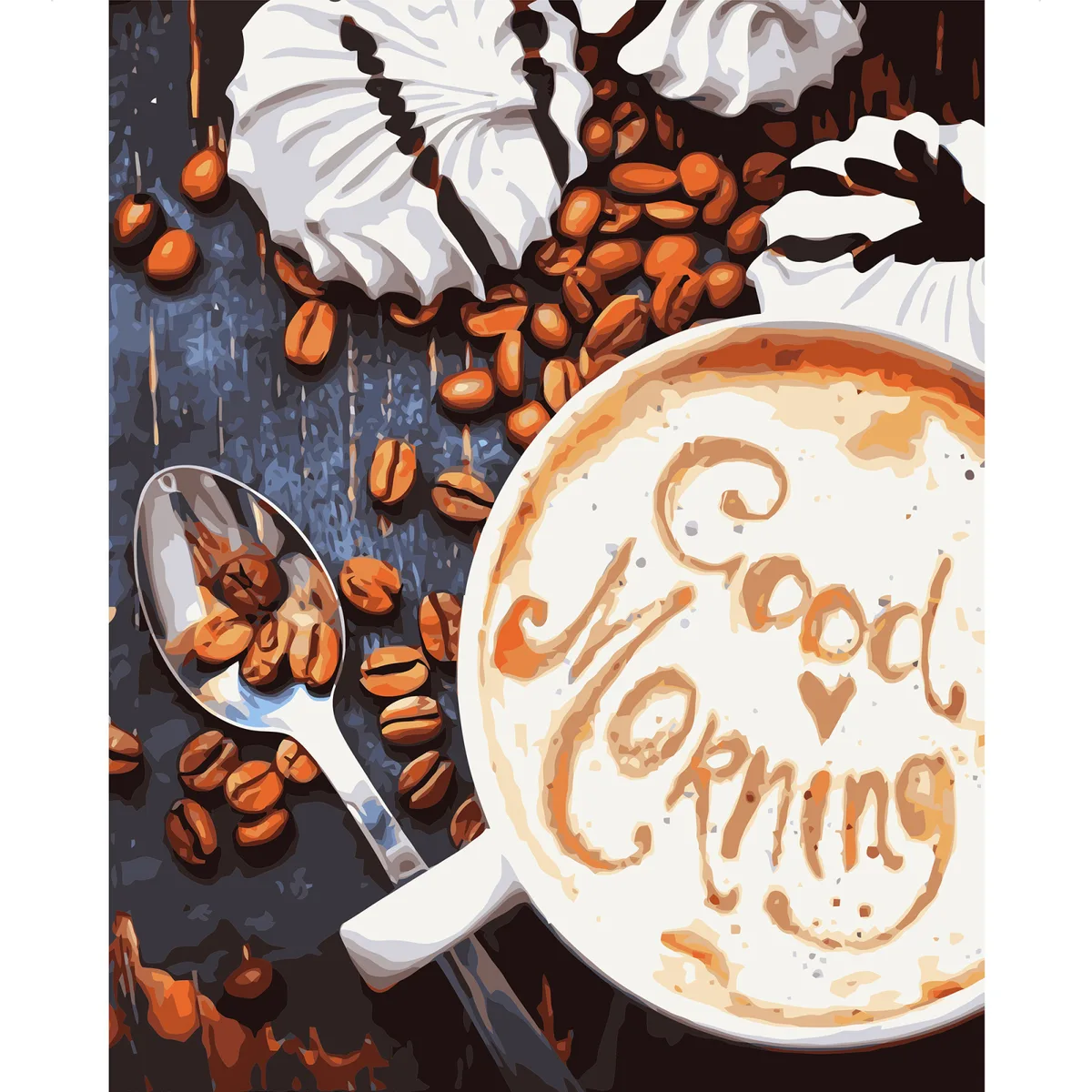 Картина за номерами Кава Good Morning натюрморт 40х50 см акрилове полотно