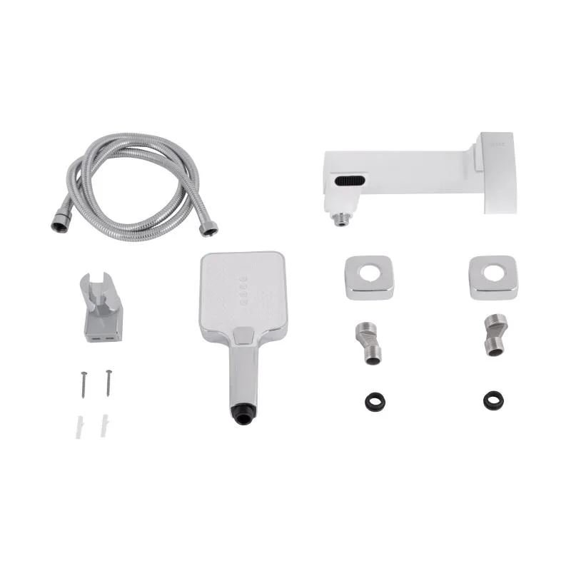 Смеситель для ванны Qtap QTSWA260CRW45569 поворотный латунь 290х290х120 мм хромовый белый