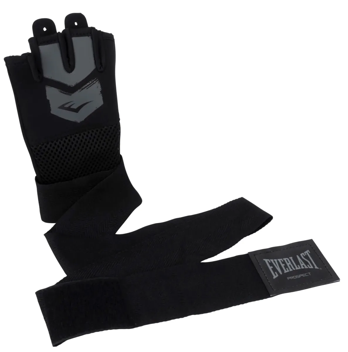 Бинти-рукавички Everlast 100% поліестер L/XL чорний сірий