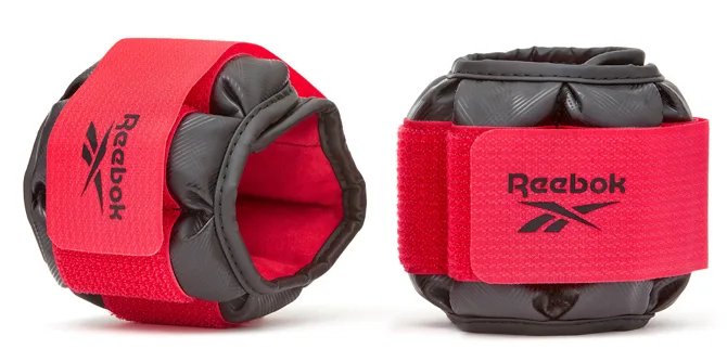 Обважнювачі для щиколоток Reebok 0,5 кг чорний червоний залізний пісок