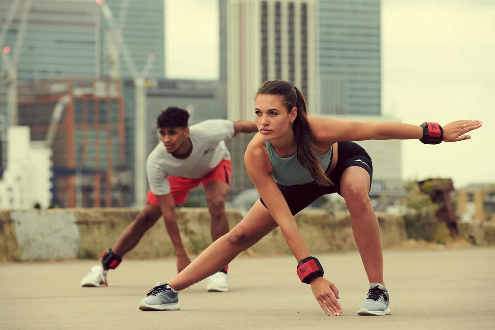 Обважнювачі для щиколоток Reebok 0,5 кг чорний червоний залізний пісок