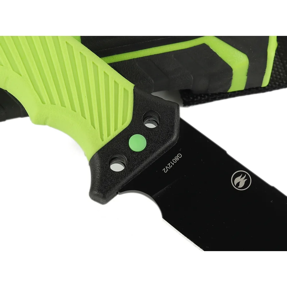 Ніж Ganzo 243 мм 8CR13 зелений з паракордом