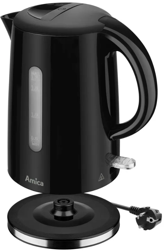 Електрочайник Amica пластик 1,7 л чорний