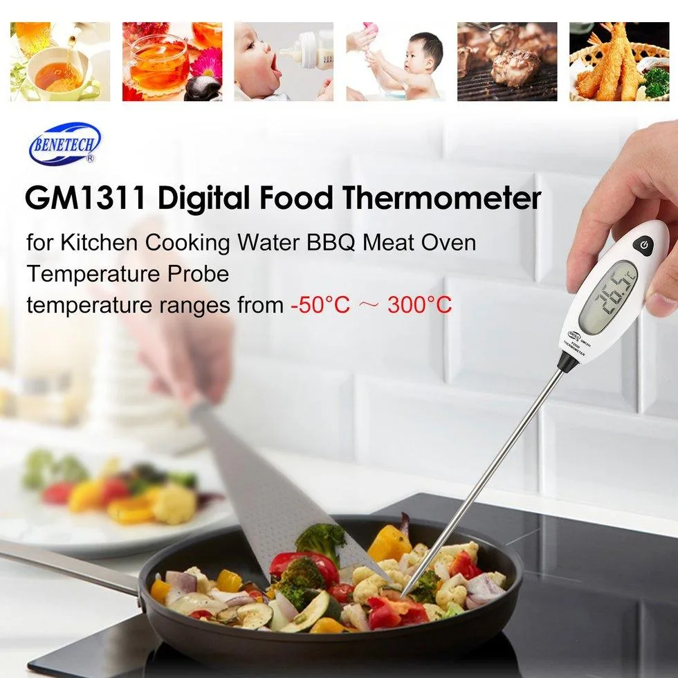 Термометр харчовий Benetech GM1311 -50-300°C металевий зонд 150 мм