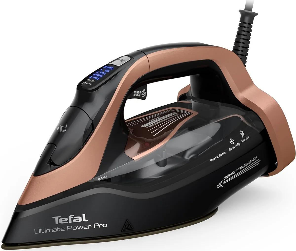 Праска Tefal Ultimate Power Pro 3200 Вт 350 мл 300 г 85 г/хв кераміка чорна