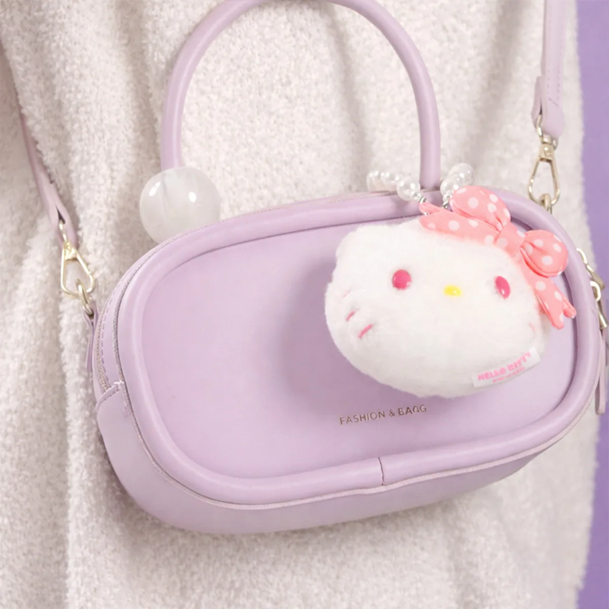 М’яка іграшка Pop Top Hello Kitty 9,8х6,9х7,8 см Поліестер Зірковий стиль