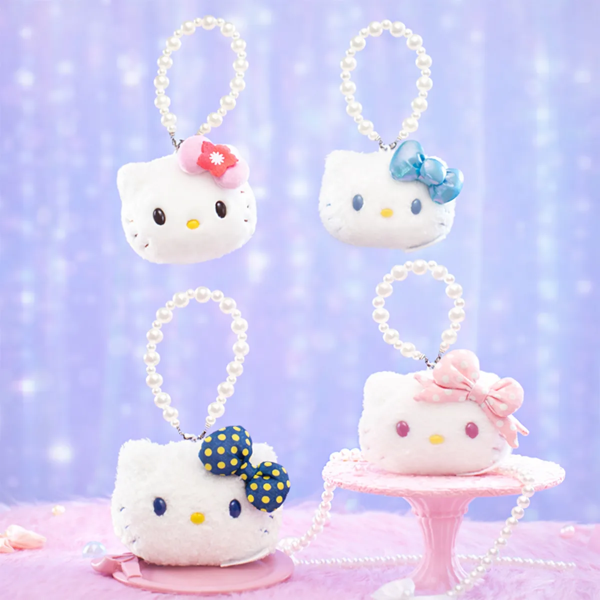 М’яка іграшка Pop Top Hello Kitty 9,8х6,9х7,8 см Поліестер Зірковий стиль