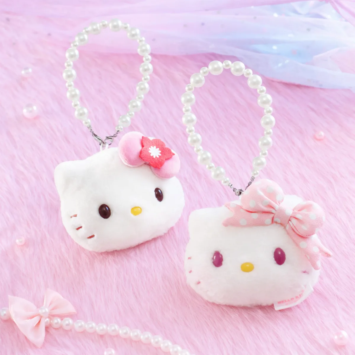 М’яка іграшка Pop Top Hello Kitty 9,8х6,9х7,8 см Поліестер Зірковий стиль