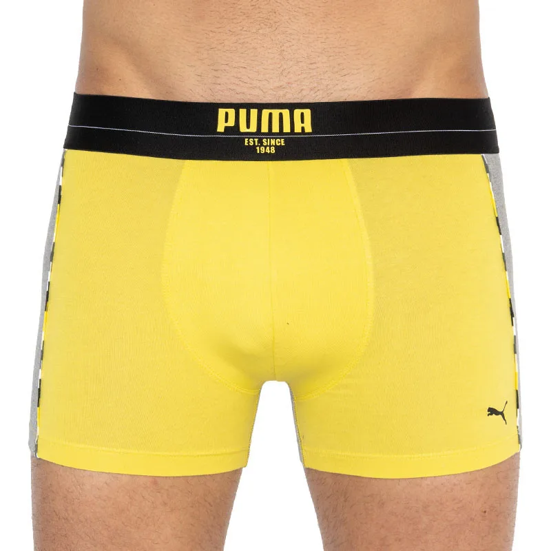 Труси-боксери Puma 95% бавовна M жовтий сірий 2 пари