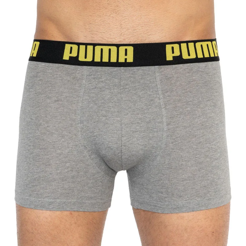 Труси-боксери Puma 95% бавовна M жовтий сірий 2 пари