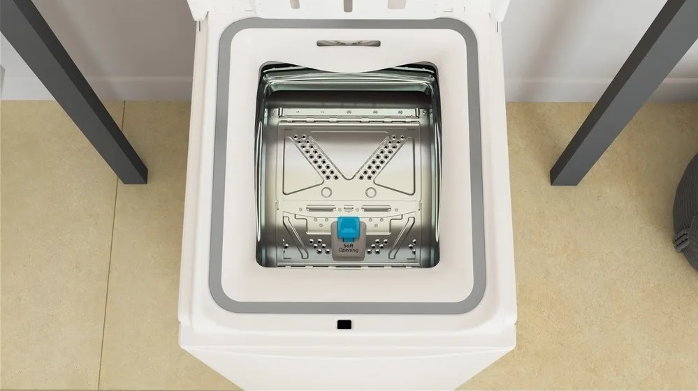 Пральна машина Whirlpool з вертикальним завантаженням, 6 кг, 1200 об/хв, клас енергоспоживання B, ширина 60 см, з дисплеєм та інве