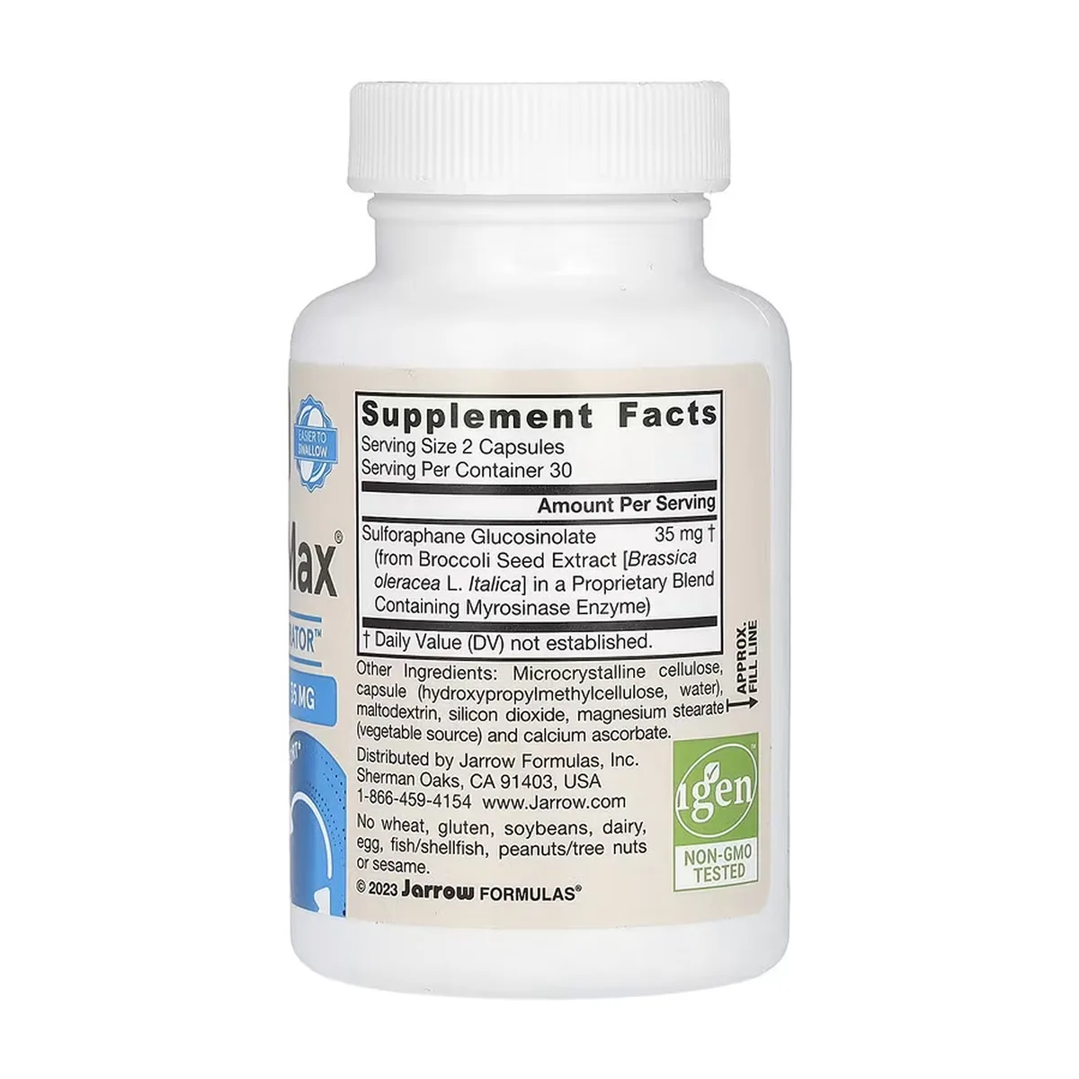 BroccoMax Jarrow Formulas экстракт семян брокколи 17,5 мг 60 растительных капсул