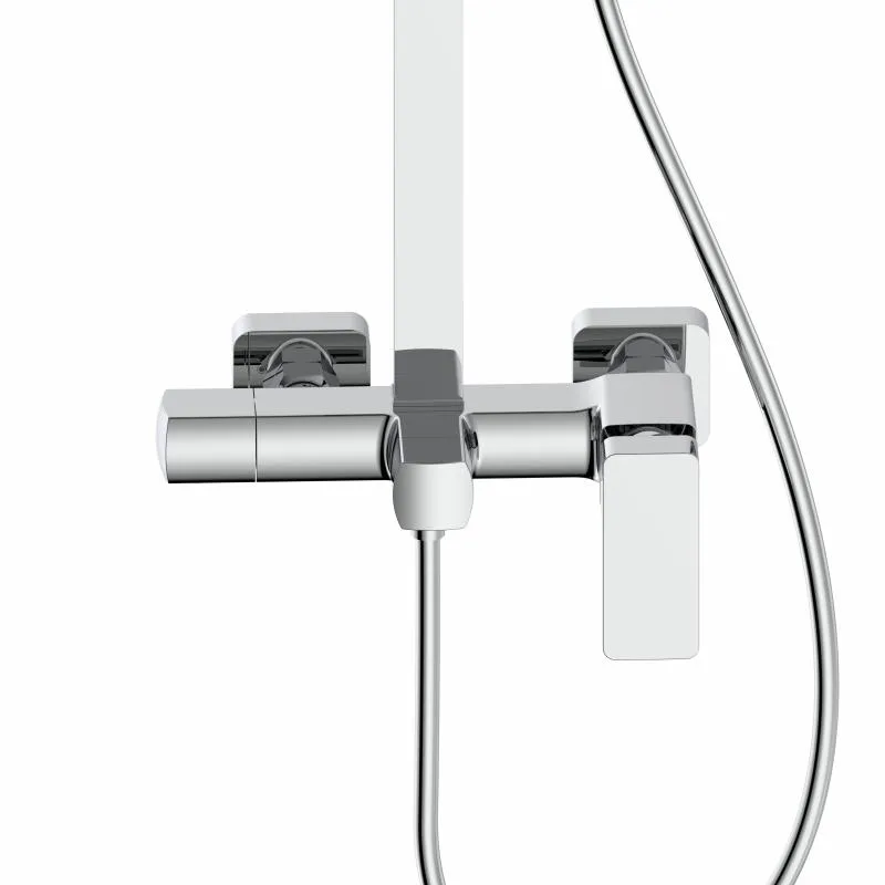 Душова система Qtap Capricorn 53103KNC настінна латунь 280х390х930 мм хромована