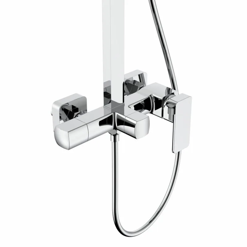 Душова система Qtap Capricorn 53103KNC настінна латунь 280х390х930 мм хромована