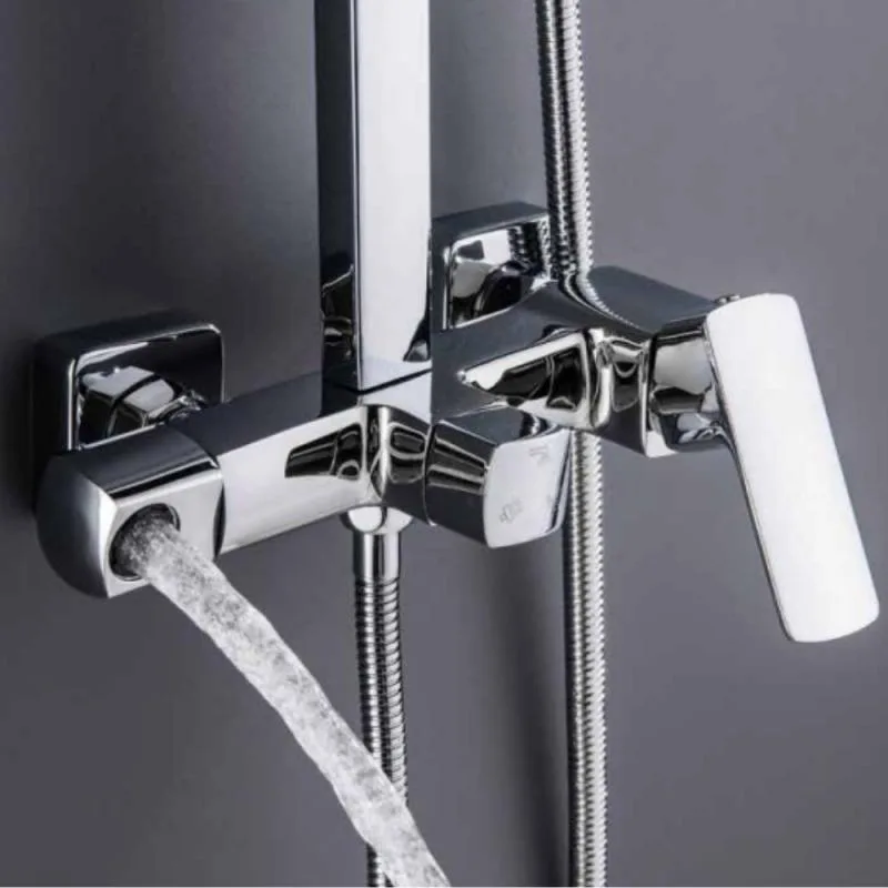 Душова система Qtap Capricorn 53103KNC настінна латунь 280х390х930 мм хромована