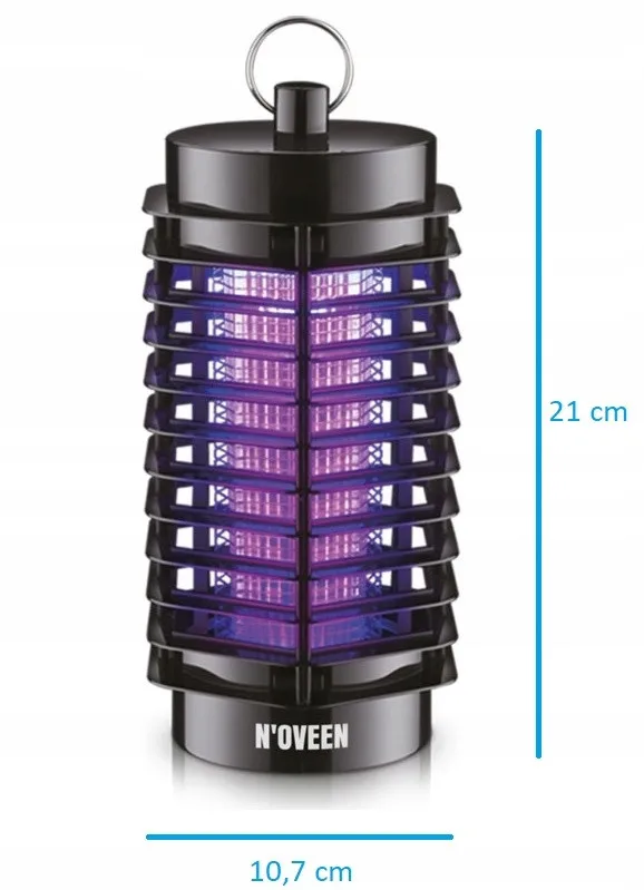Інсектицидна лампа Noveen LED ABS 107х97х210 мм Чорна 3 Вт