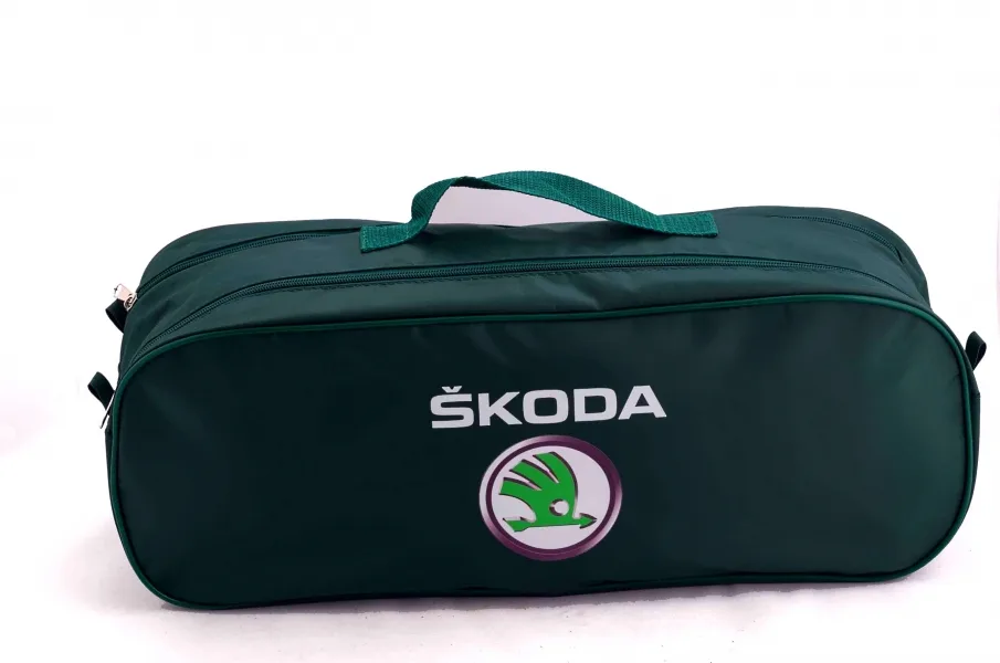 Сумка-органайзер Skoda нейлон 49х16х18 см зелена