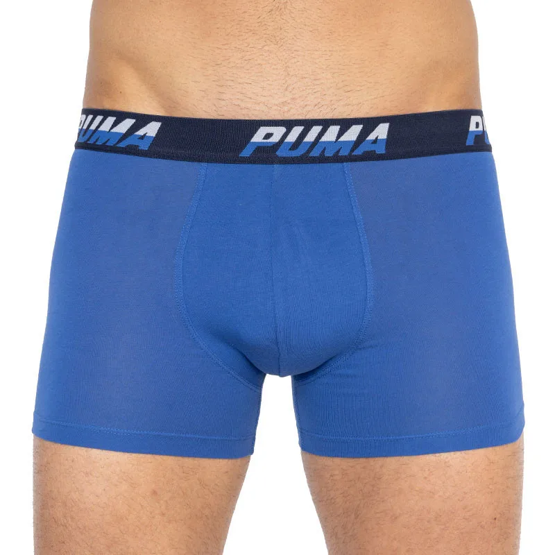 Труси-боксери Puma бавовна L синій білий 2 пари